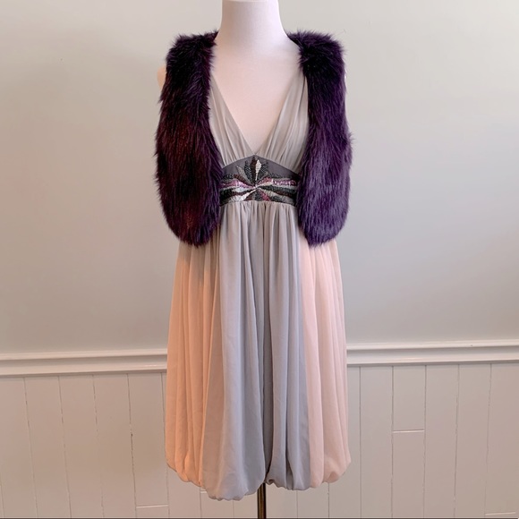 Lovely soft chiffon layered pastel dress - Picture 7 of 8